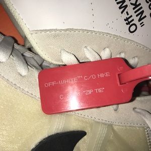 off white blazer zip tie